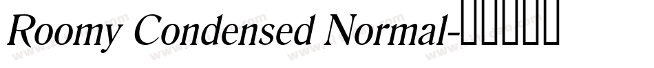 Roomy Condensed Normal字体转换